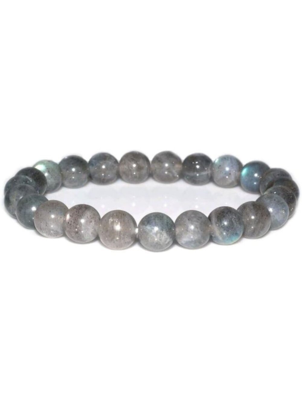 8mm Semi Precious Gemstone Stretch Bracelet for Men & Women - 7 Inch Unisex
